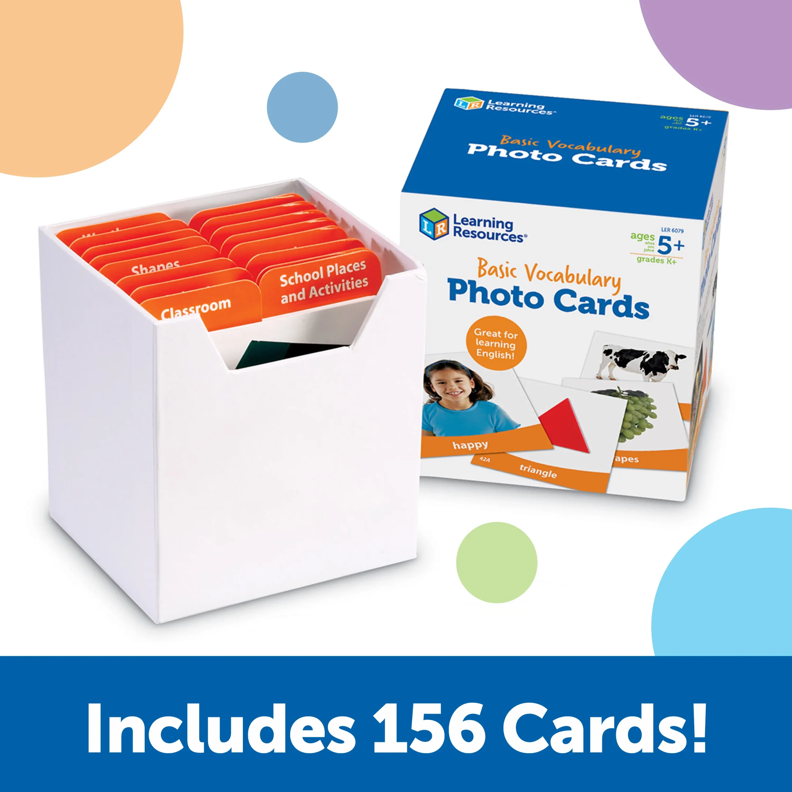 Learning Resources Puzzle Basic Vocabulary Photo Cards Set - Image 5