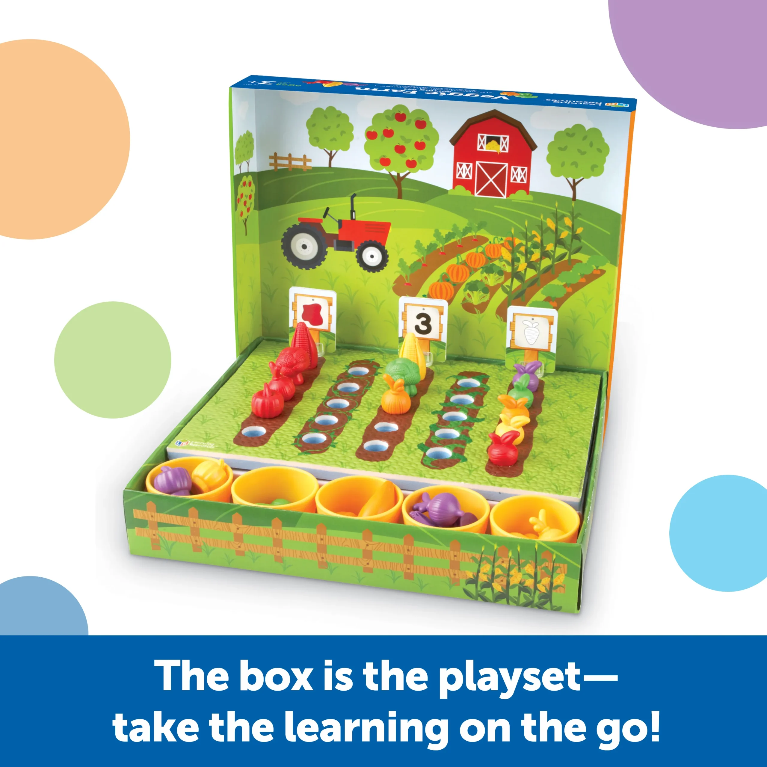 Learning Resources Puzzle Veggie Farm Sorting Set - Image 4