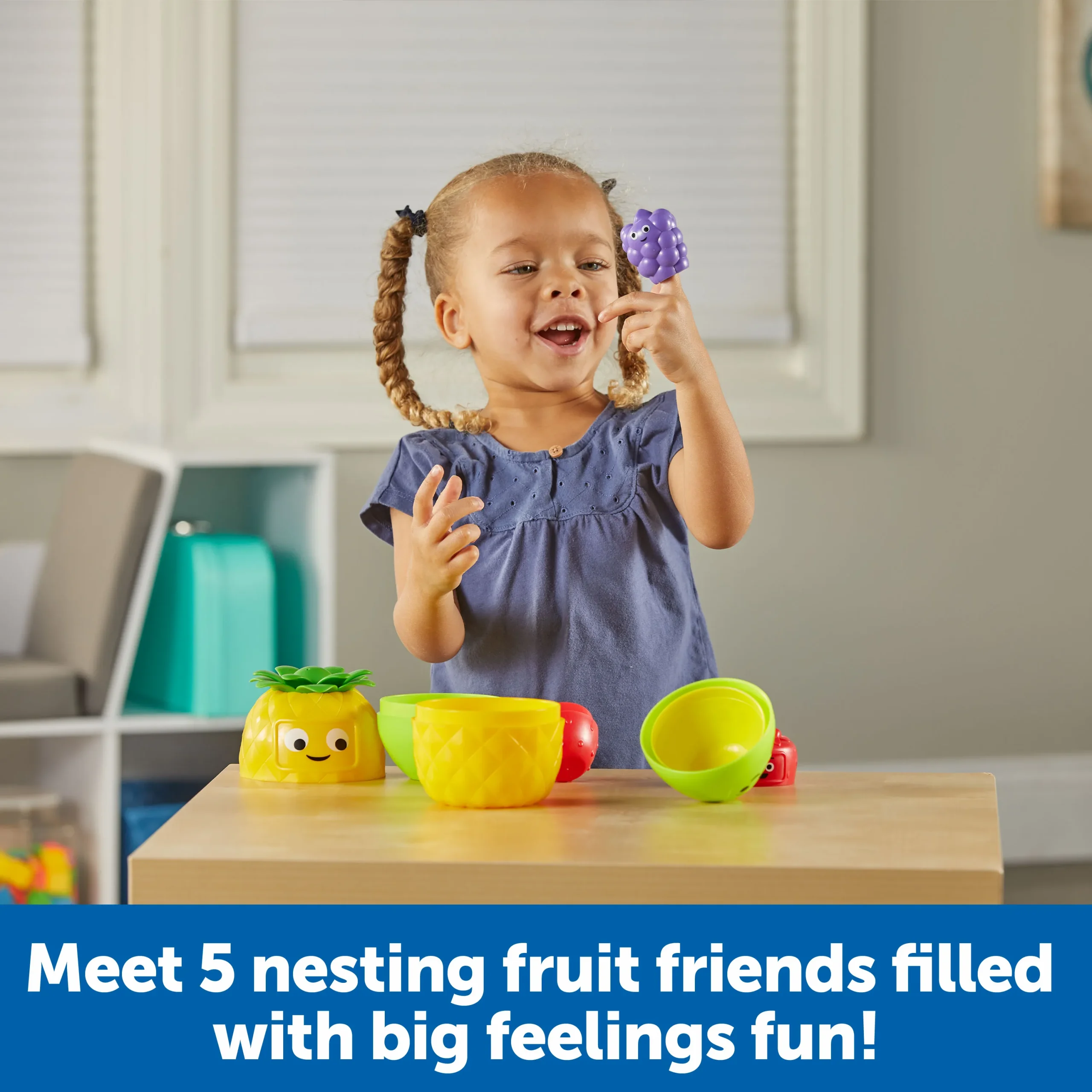 Learning Resources Puzzle Big Feelings Nesting Fruit Friends - Image 3