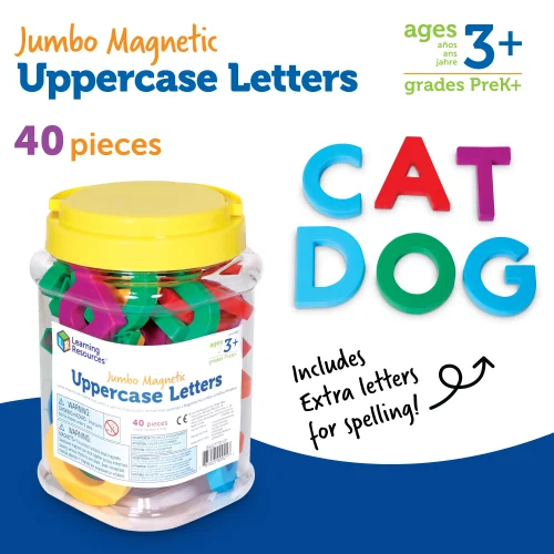 Alternative view of Learning Resources Puzzle Jumbo Uppercase Magnetic Letters