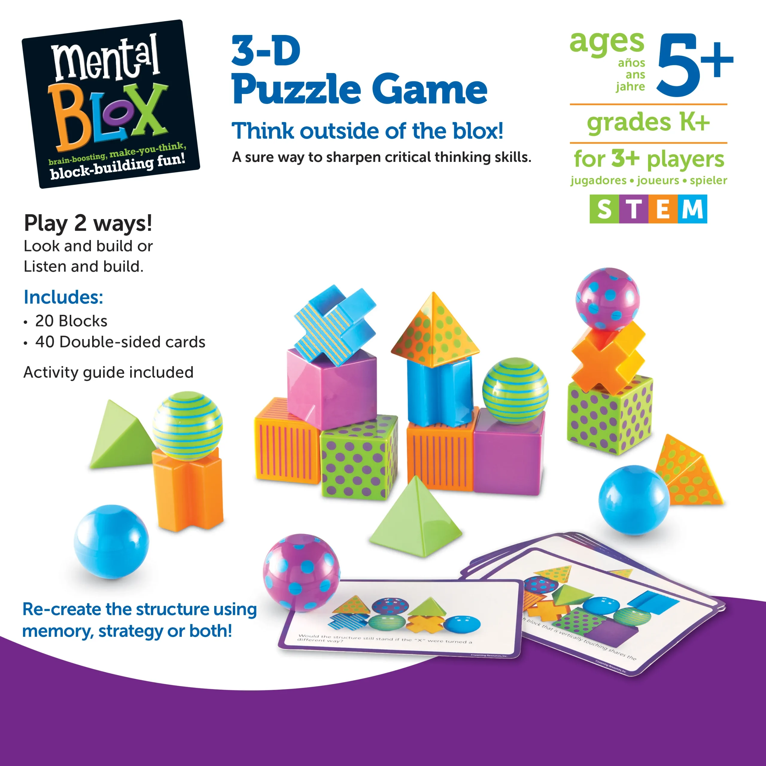 Learning Resources Puzzle Mental Blox Critical Thinking Game - Image 7
