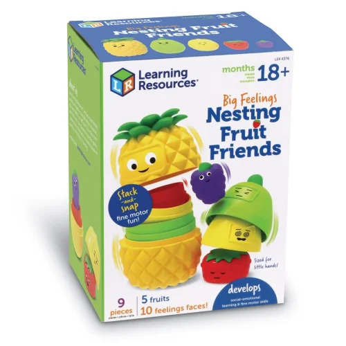Alternative view of Learning Resources Puzzle Big Feelings Nesting Fruit Friends