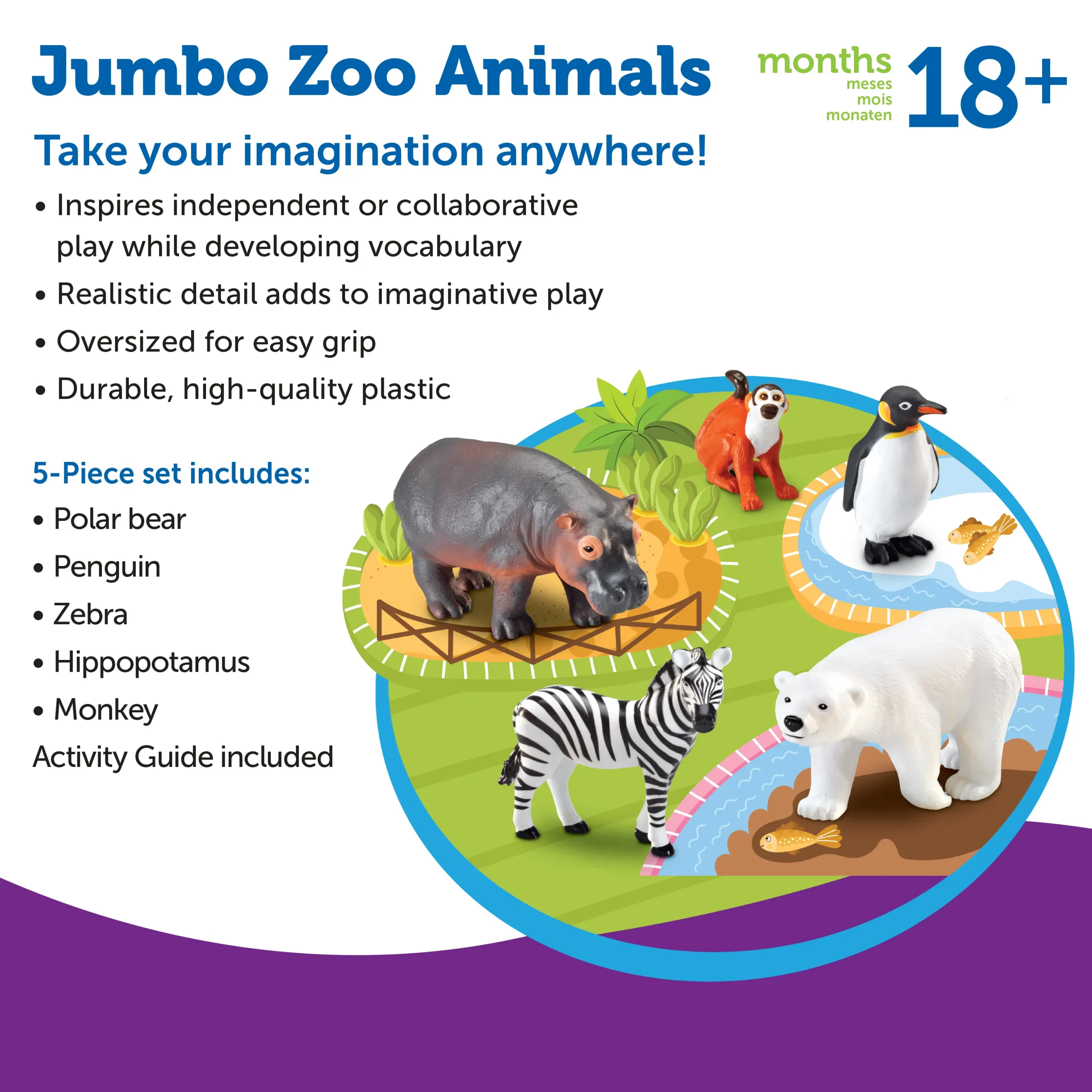 Learning Resources Puzzle Jumbo Zoo Animals - Image 6