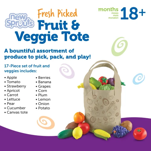 Alternative view of Learning Resources Puzzle New Sprouts® Fruit & Veggies Tote