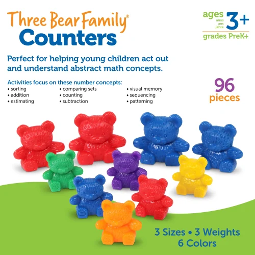 Alternative view of Learning Resources Puzzle Three Bear Family® Counters, Set of 96