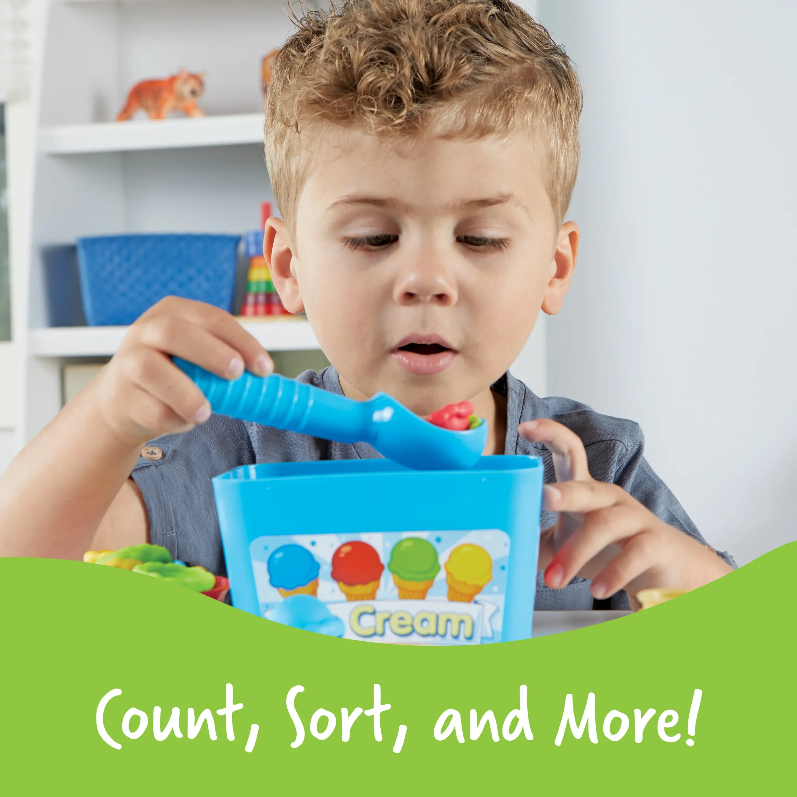 Learning Resources Puzzle Smart Scoops Math Activity Set - Image 4