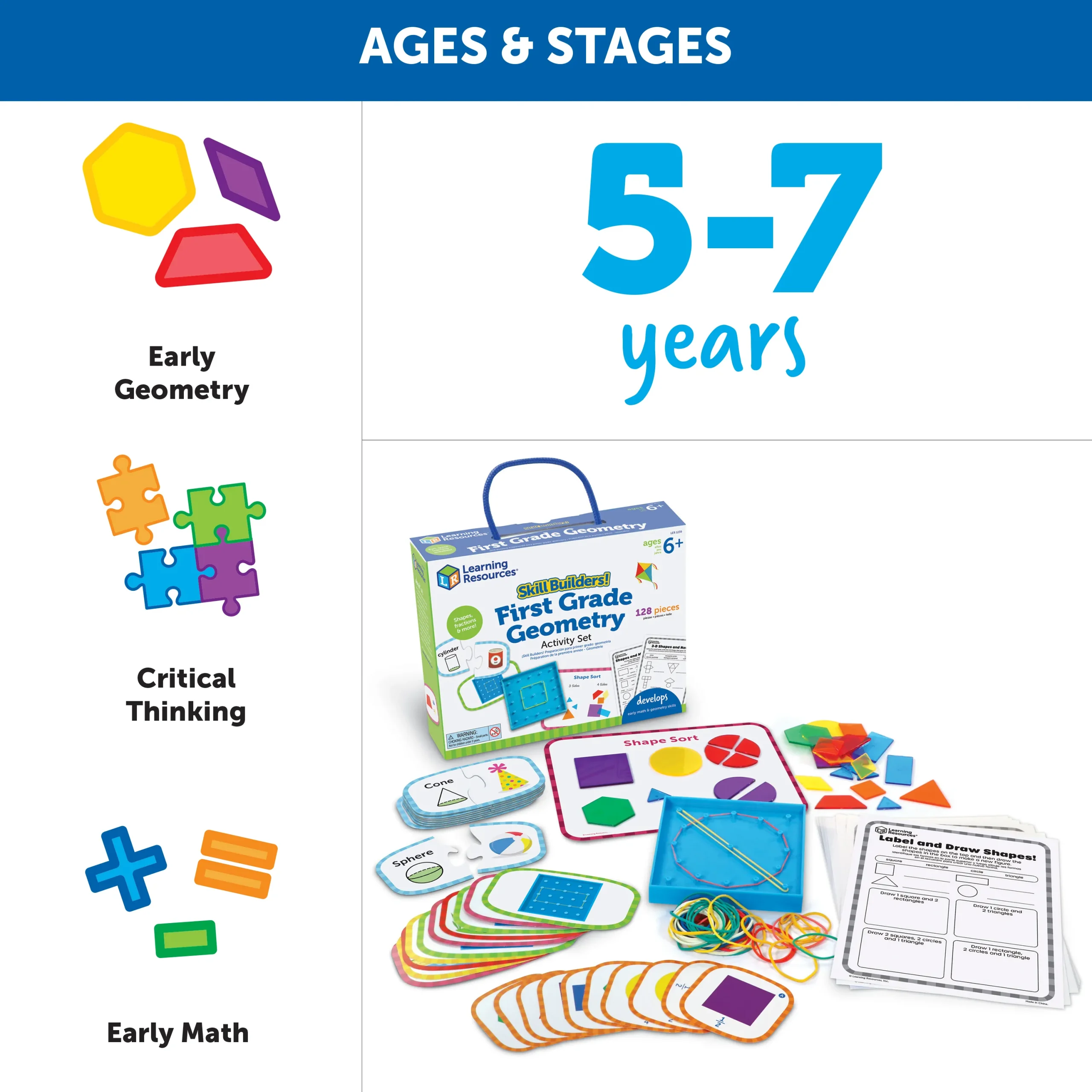 Skill Builders! First Grade Geometry Activity Set - Image 6
