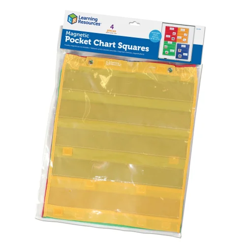 Learning Resources Puzzle Magnetic Pocket Chart Squares, Set of 4