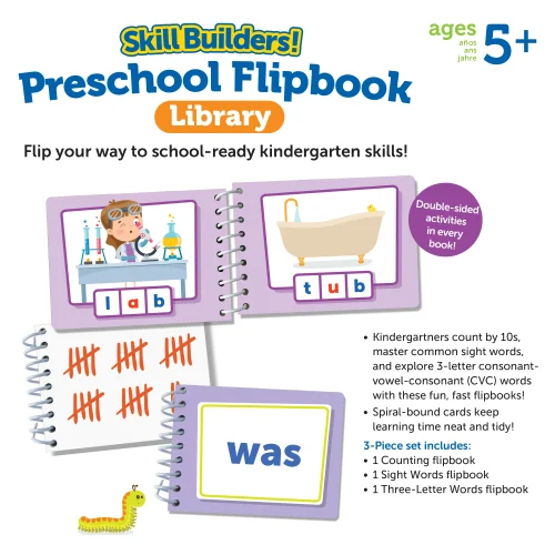 Alternative view of Learning Resources Puzzle Skill Builders! Kindergarten Flipbook