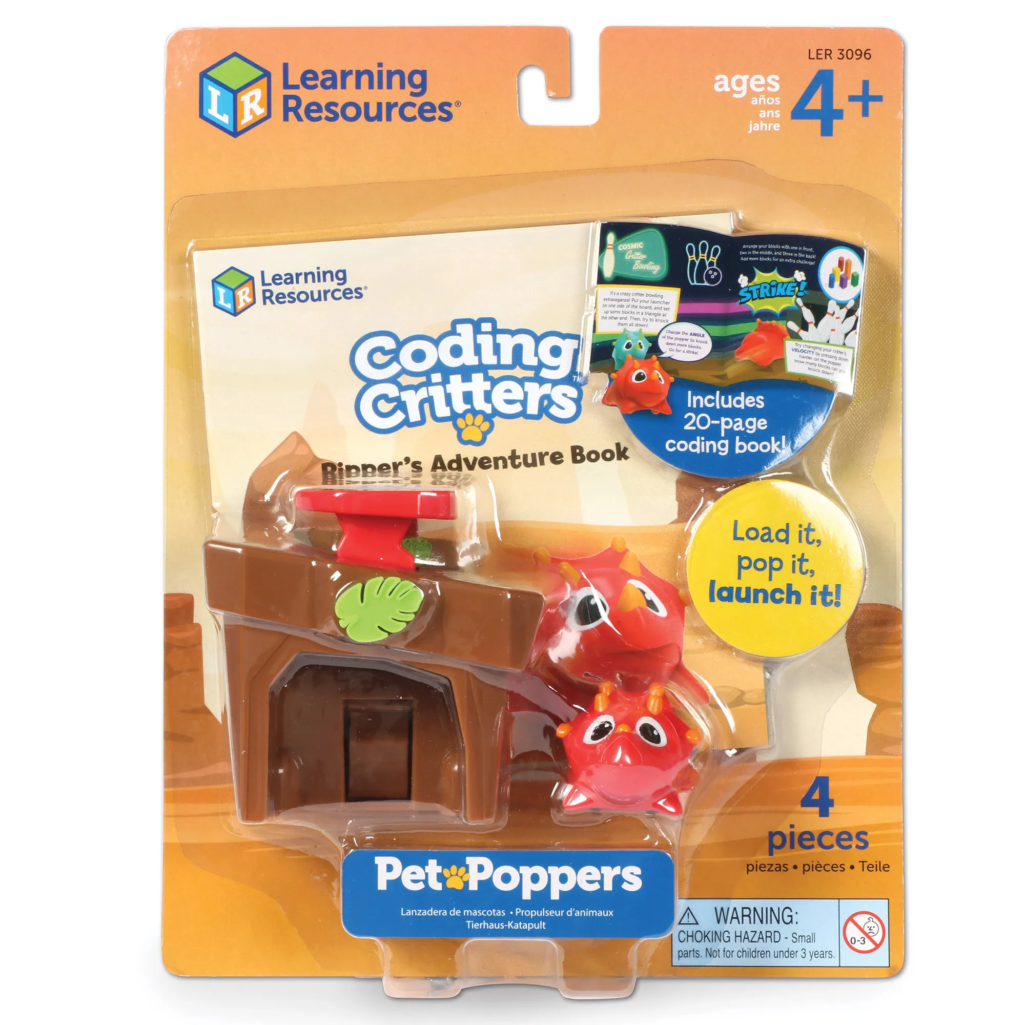 Learning Resources Puzzle Coding Critters® Pet Poppers: Ripper the Dino - Image 2