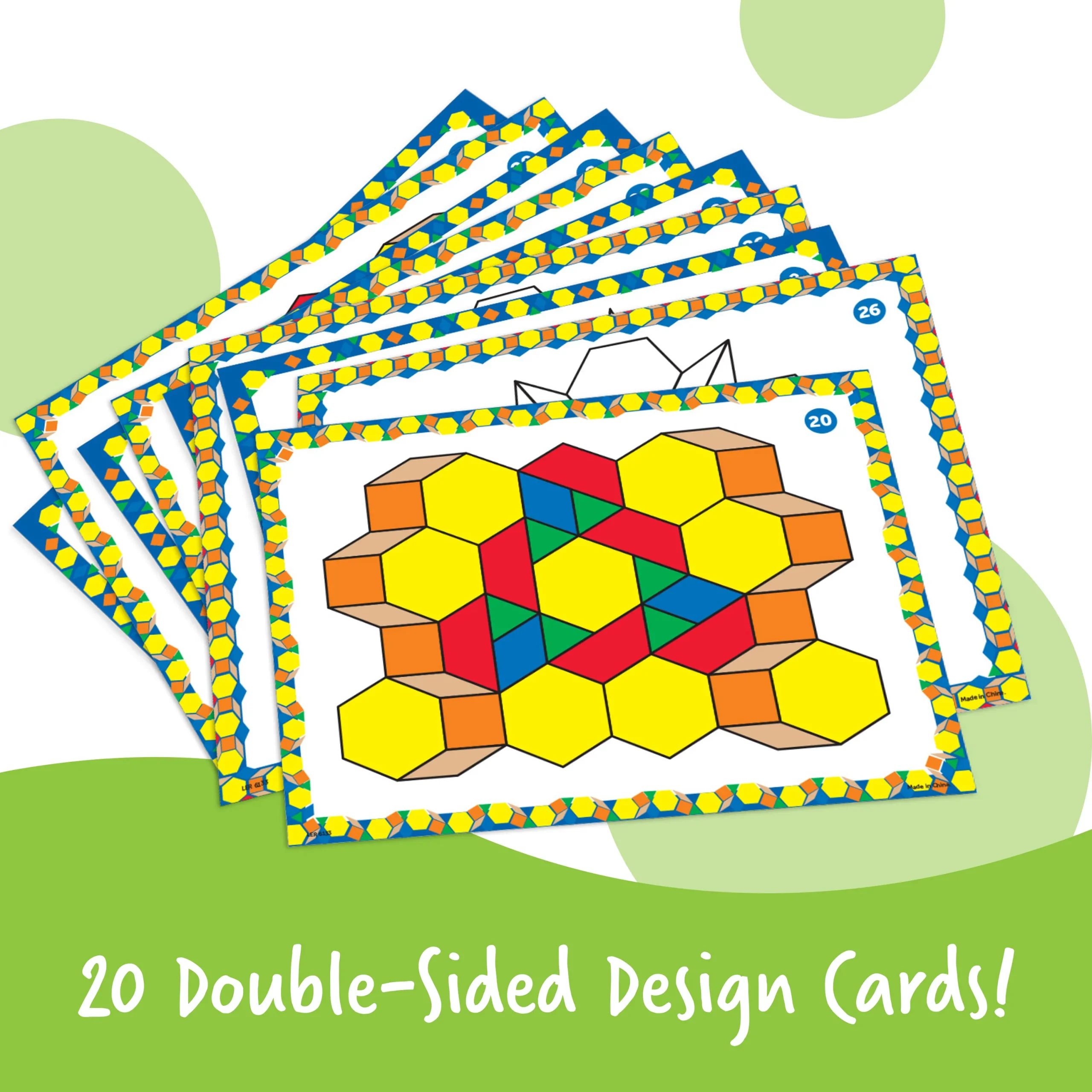 Learning Resources Puzzle Pattern Block Design Cards - Image 5