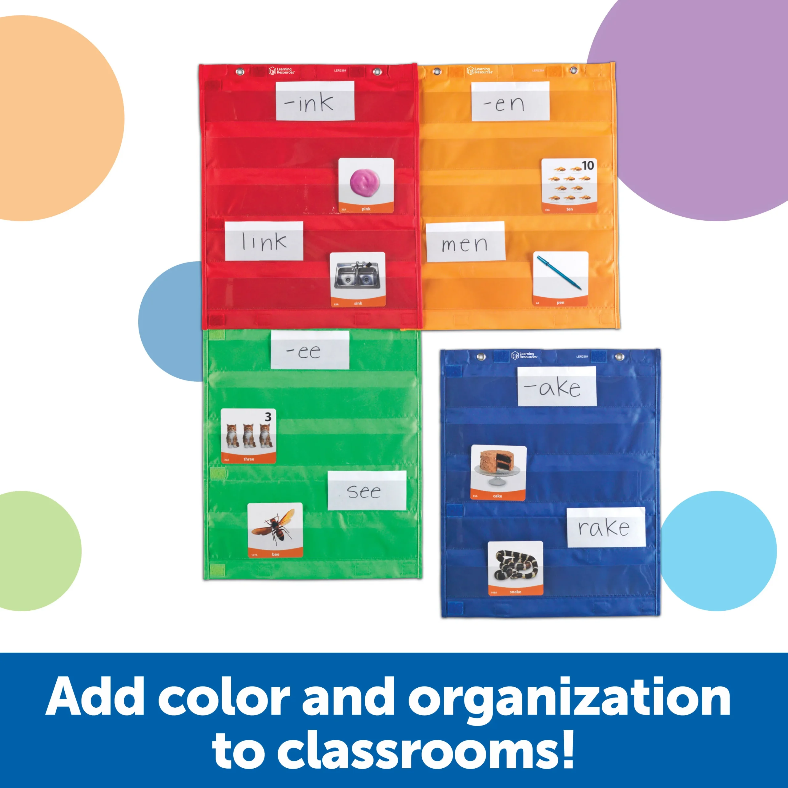 Learning Resources Puzzle Magnetic Pocket Chart Squares, Set of 4 - Image 3