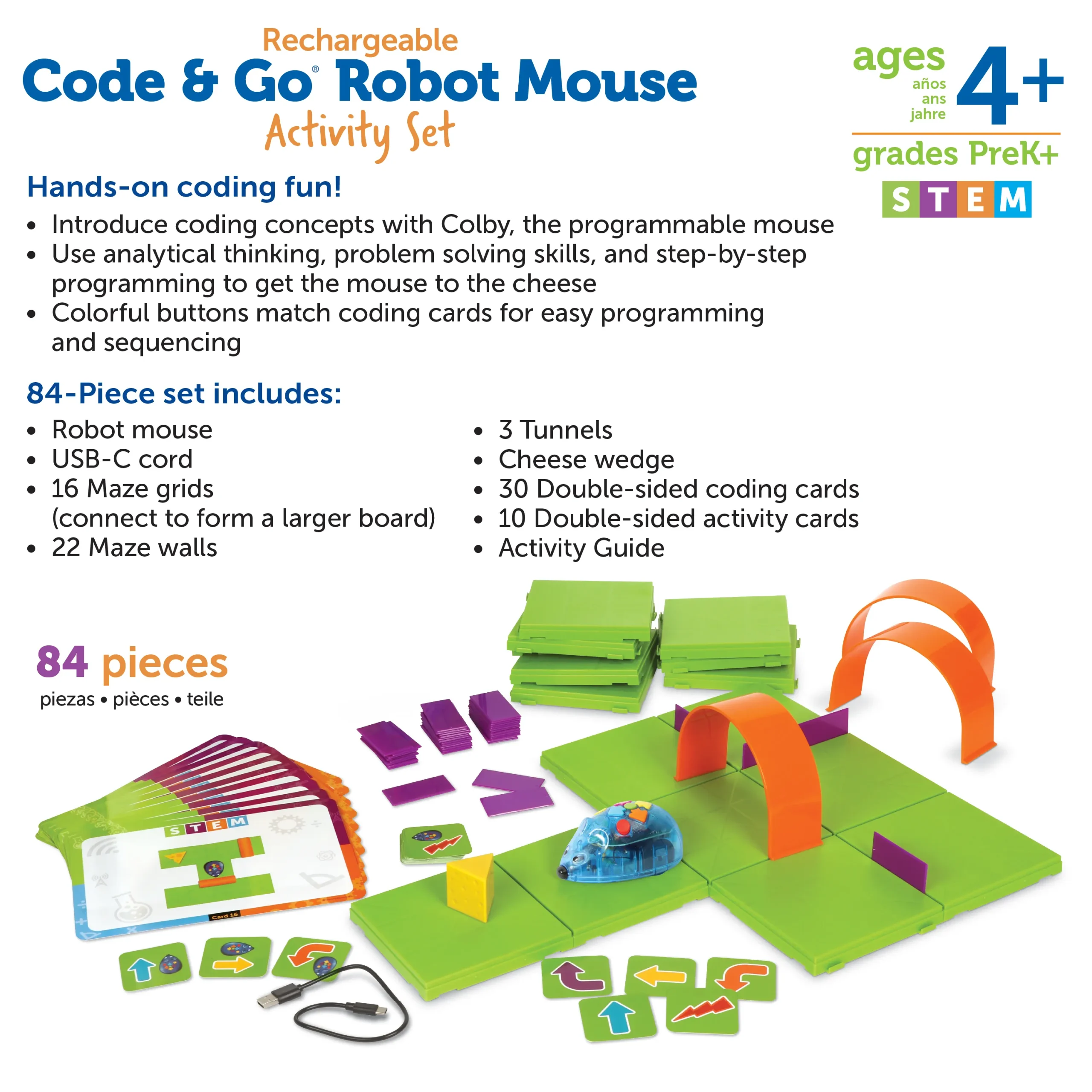 Learning Resources Puzzle Rechargeable Code & Go® Mouse Activity Set - Image 7