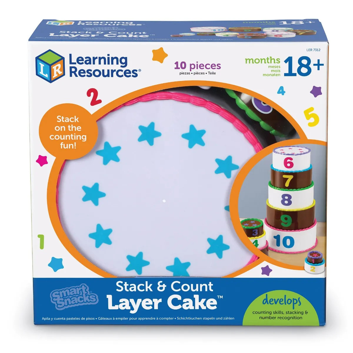 Learning Resources Puzzle Smart Snacks® Stack & Count Layer Cake™ - Image 11