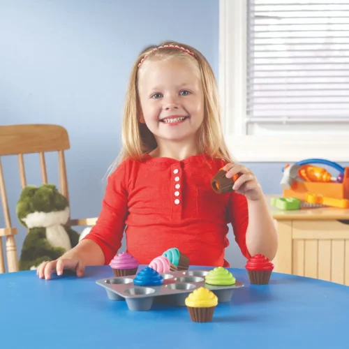Alternative view of Learning Resources Puzzle Smart Snacks® Shape Sorting Cupcakes