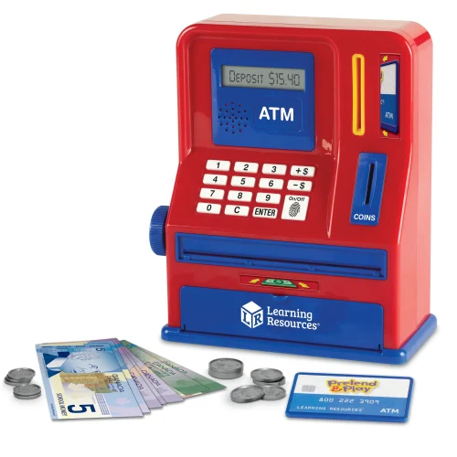 Alternative view of Learning Resources Puzzle Pretend & Play® Teaching ATM Bank Canadian Version