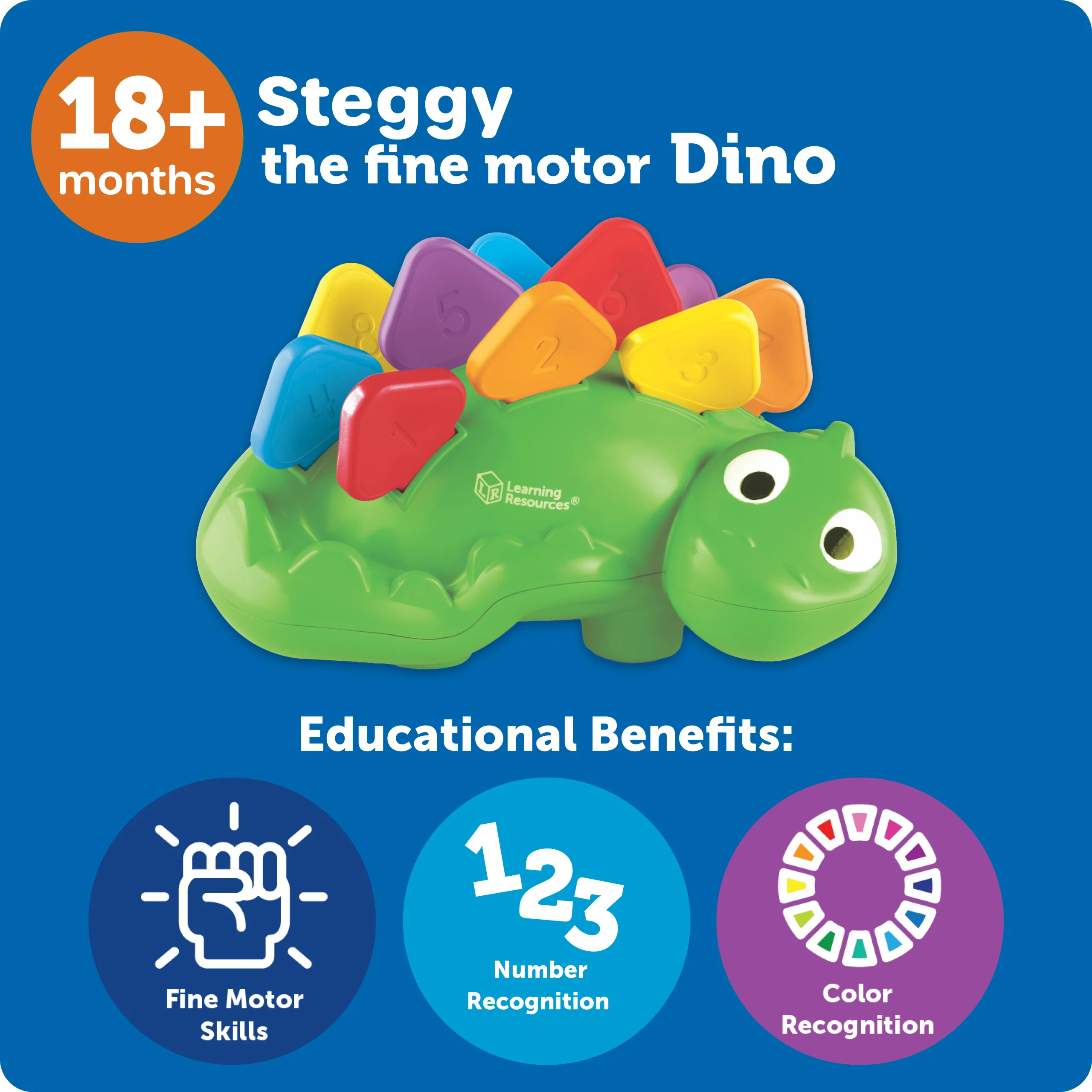 Learning Resources Puzzle Steggy the Fine Motor Dino - Image 6