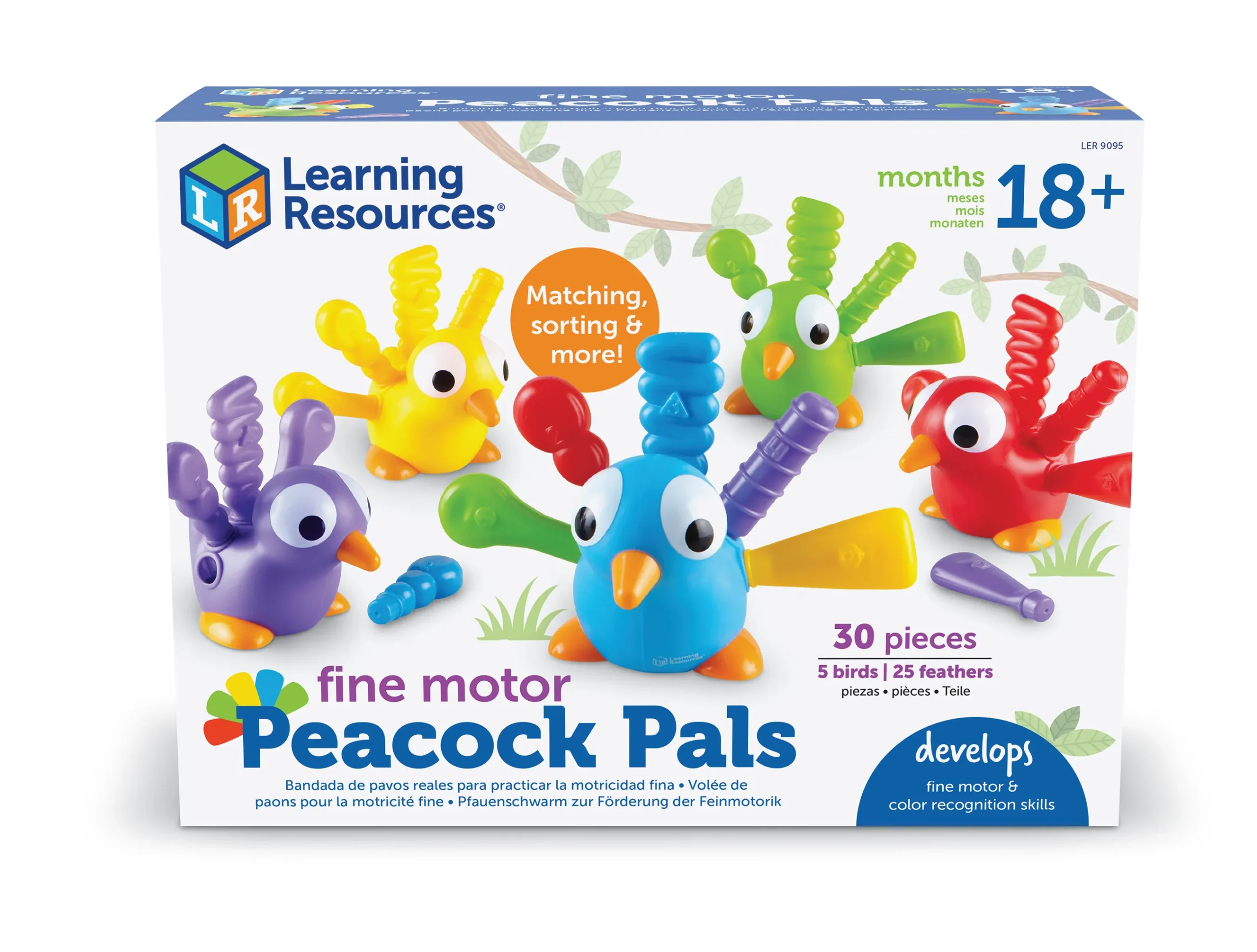 Learning Resources Puzzle Fine Motor Peacock Pals - Image 2