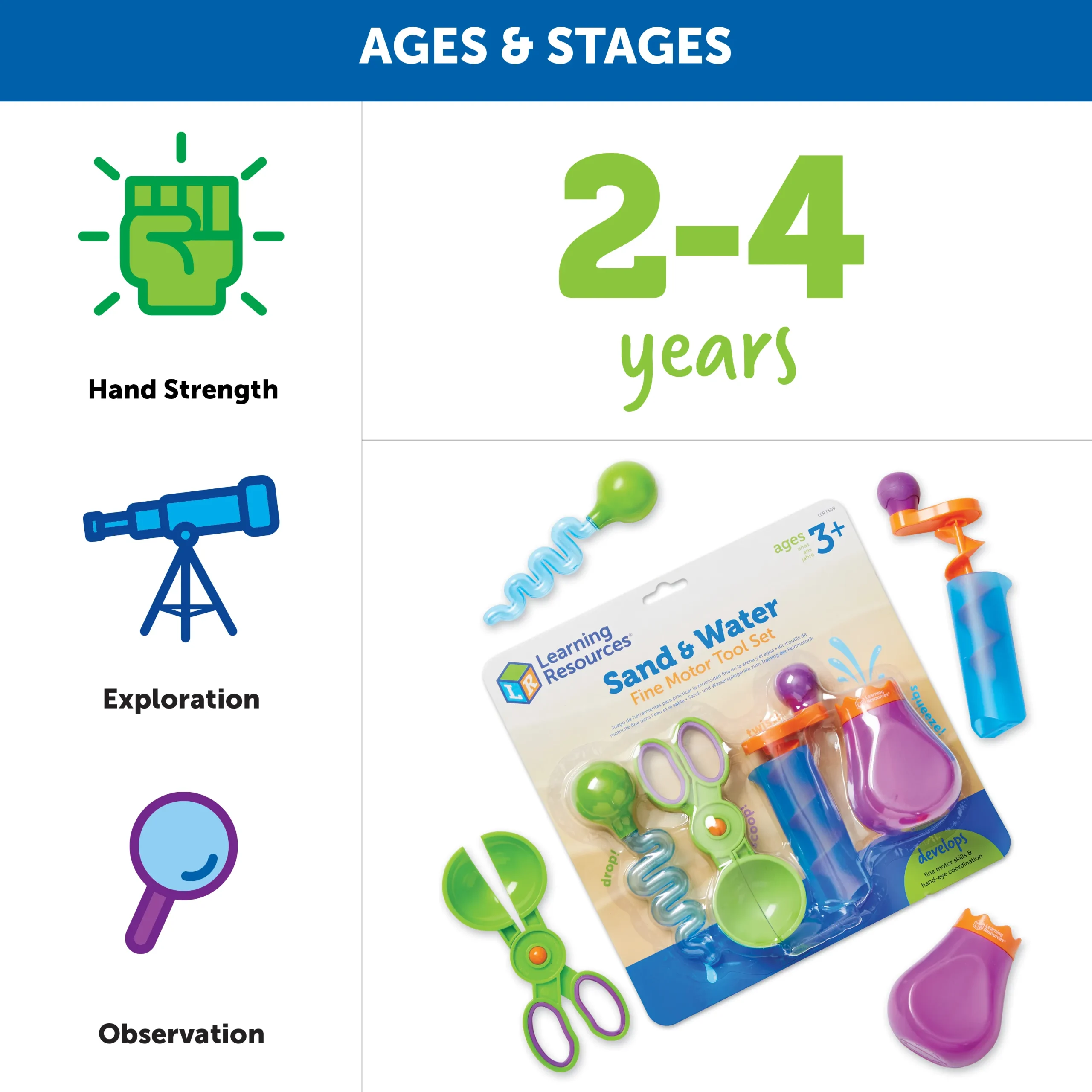 Learning Resources Puzzle Sand & Water Fine Motor Tool Set - Image 6