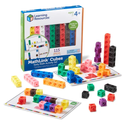 Learning Resources Puzzle MathLink® Cubes Early Math Activity Set