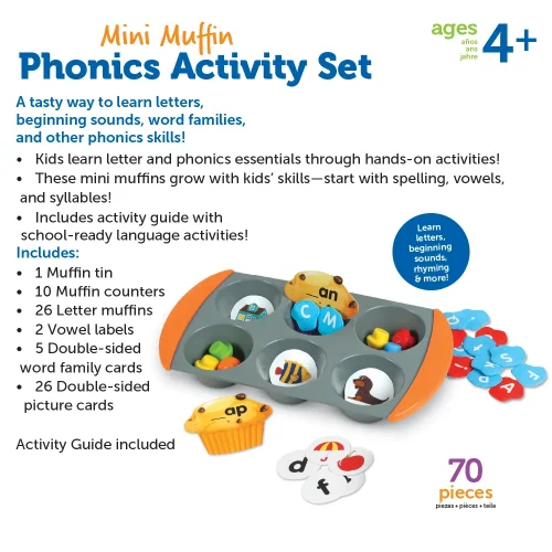 Alternative view of Learning Resources Puzzle Mini Muffin Phonics Activity Set