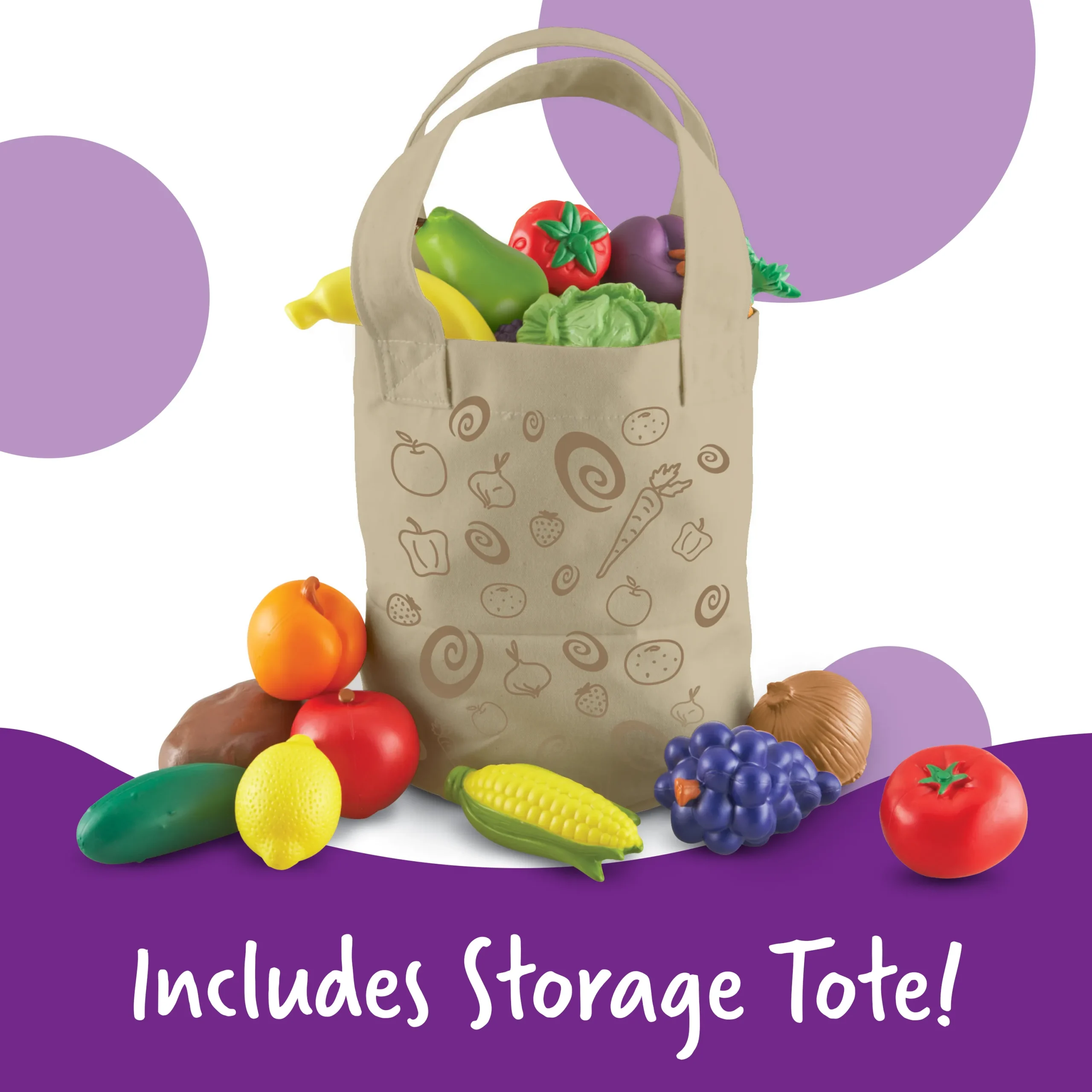 Learning Resources Puzzle New Sprouts® Fruit & Veggies Tote - Image 6