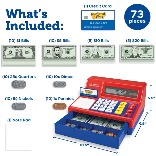 Alternative view of Learning Resources Puzzle Pretend & Play® Calculator Cash Register
