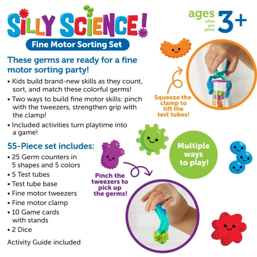 Alternative view of Learning Resources Puzzle Silly Science Fine Motor Sorting Set