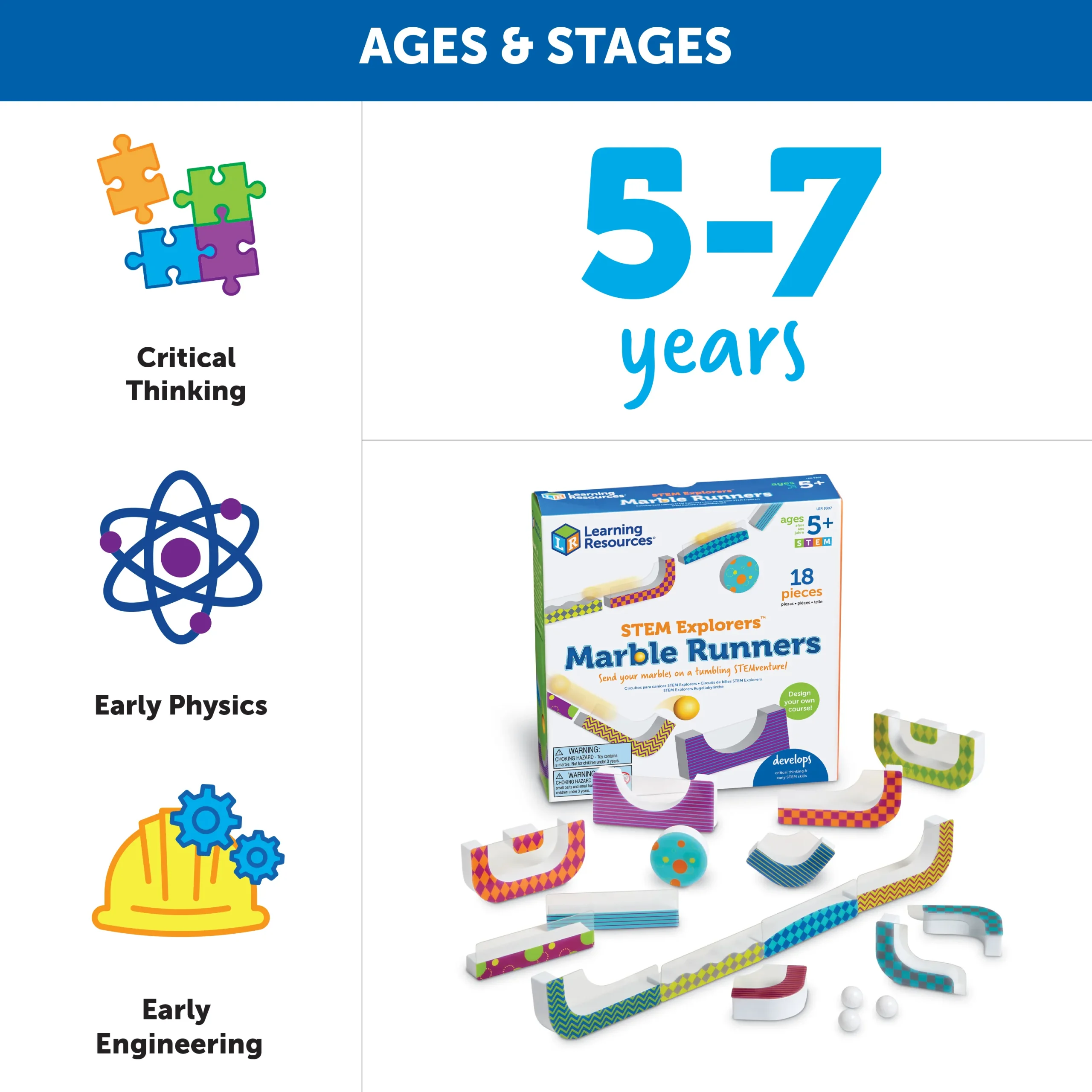 Learning Resources Puzzle STEM Explorers™ Marble Runners - Image 7