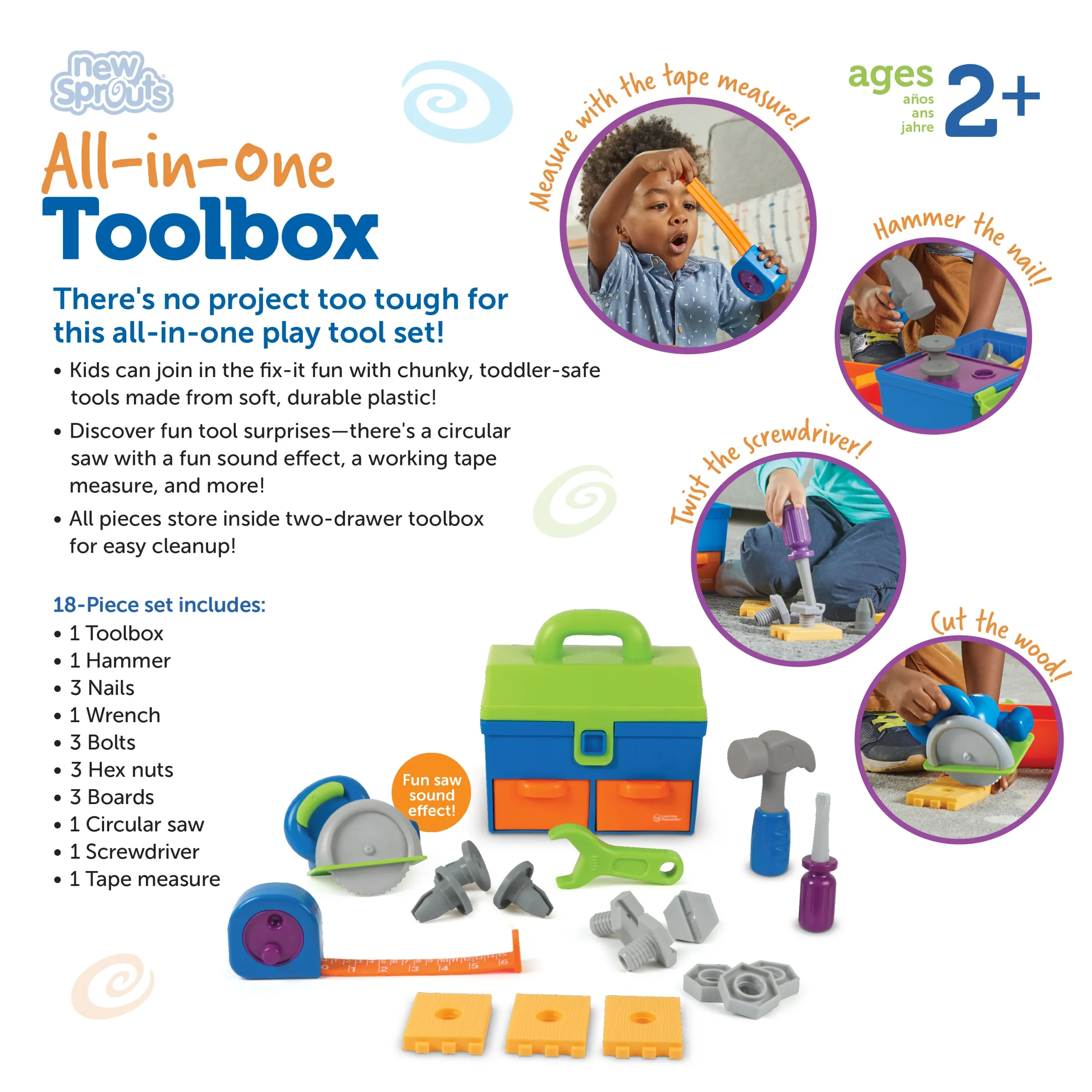 Learning Resources Puzzle New Sprouts® All-in-one Toolbox - Image 7