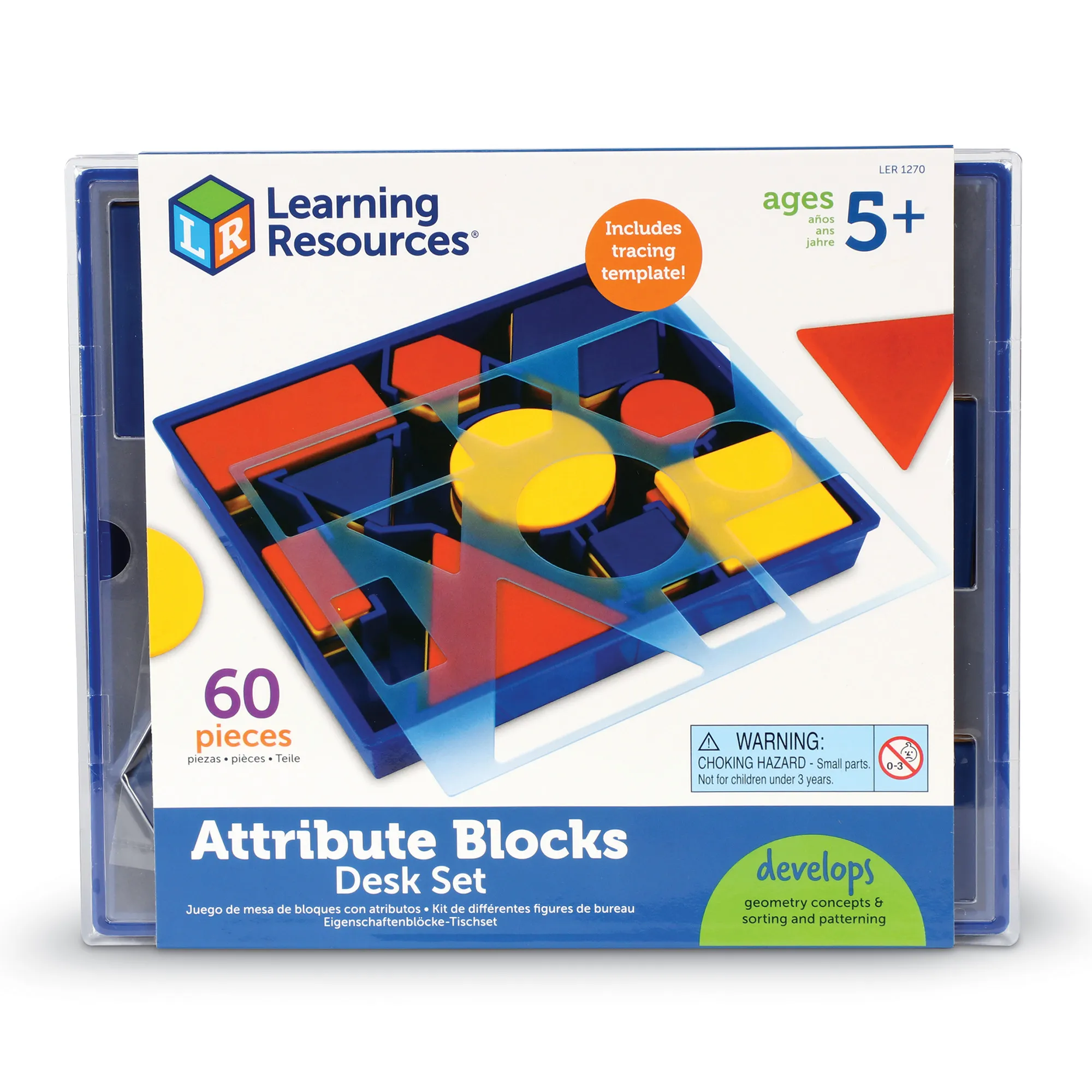 Learning Resources Puzzle Attribute Blocks Desk Set - Image 2