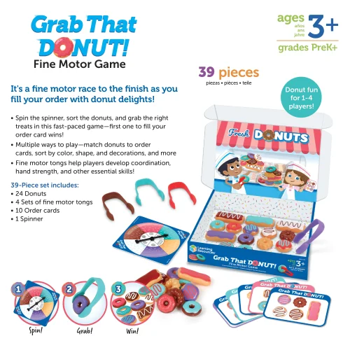 Alternative view of Learning Resources Puzzle Grab That Donut Fine Motor Game