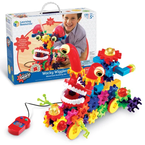 Learning Resources Puzzle Gears! Gears! Gears!® Motorized Wacky WiggLER-s® Building Set