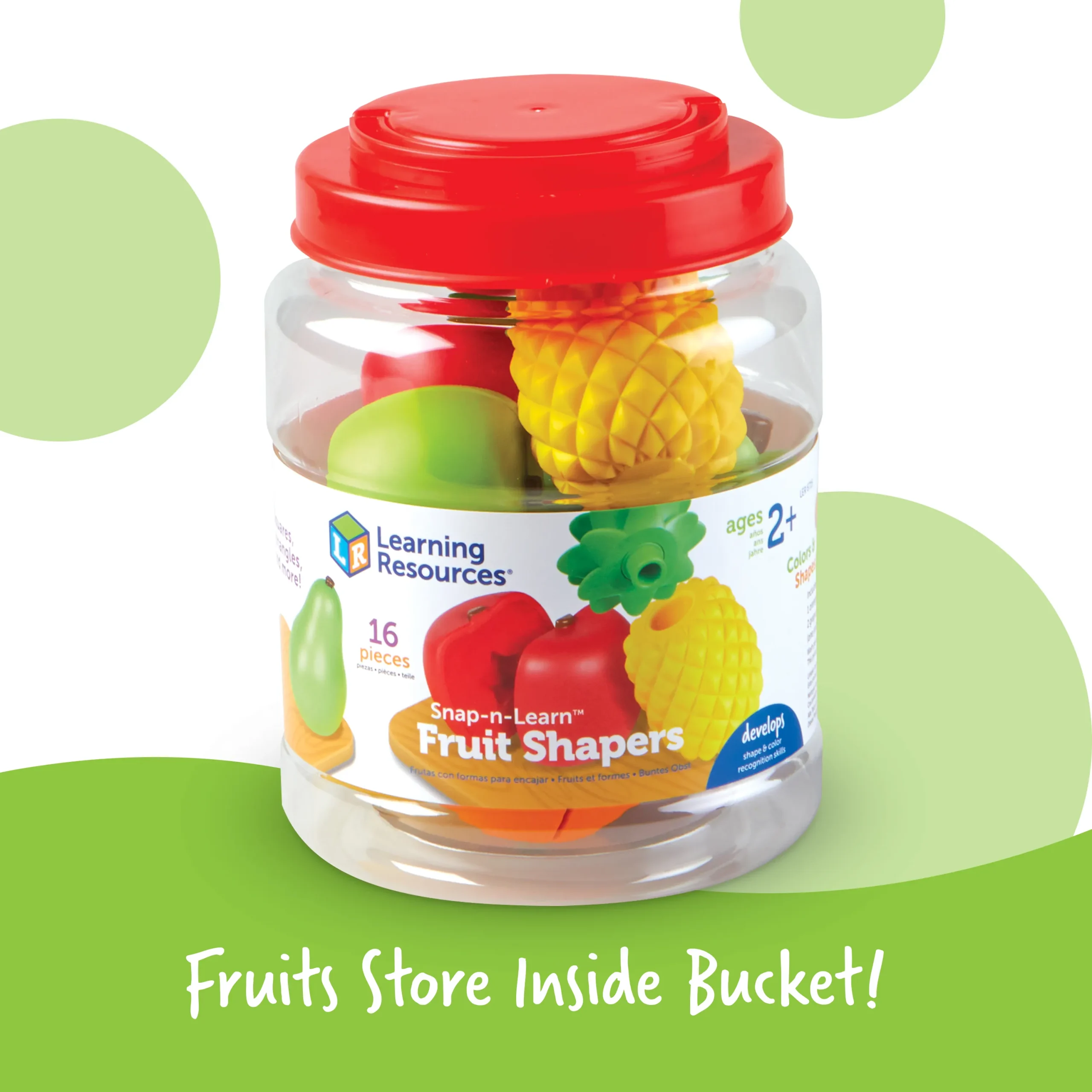 Learning Resources Puzzle Snap-n-Learn™ Fruit Shapers - Image 4