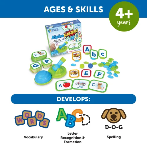 Alternative view of Learning Resources Puzzle Alphablast! Letter & Spelling Game