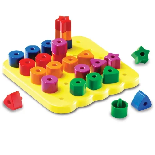 Learning Resources Puzzle Stacking Shapes Pegboard