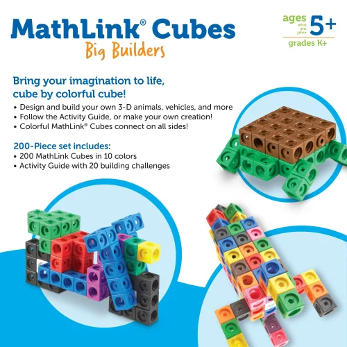 Alternative view of Learning Resources Puzzle MathLink® Cubes Big Builders™
