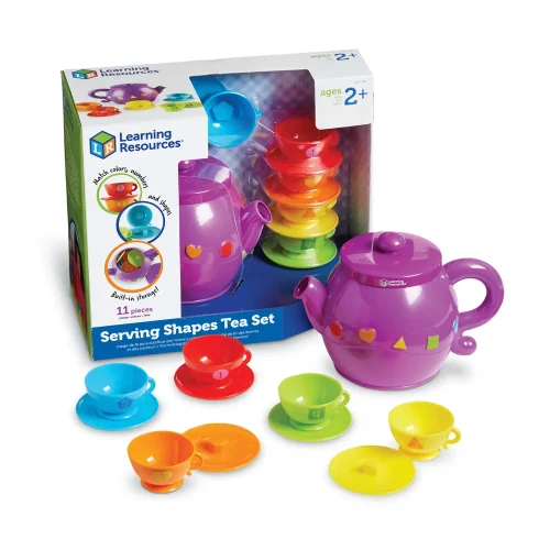 Learning Resources Puzzle Serving Shapes Tea Set