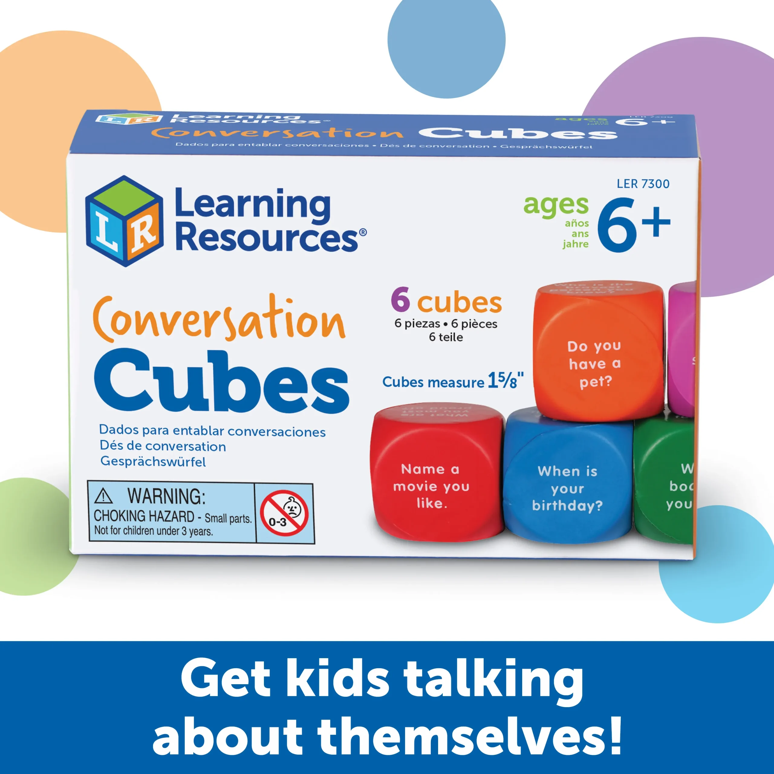Learning Resources Puzzle Conversation Cubes - Image 4