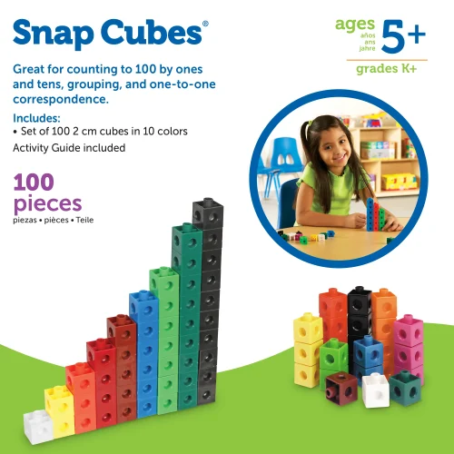 Alternative view of Learning Resources Puzzle Snap Cubes®, Set of 100