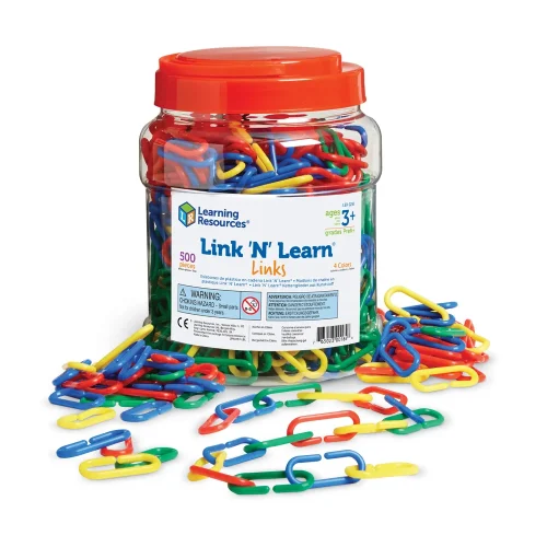 Learning Resources Puzzle Link 'N' Learn® Links - 4 Colors, Set of 500