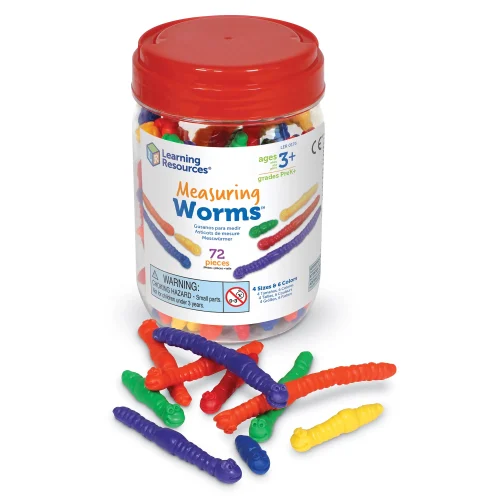 Learning Resources Puzzle Measuring Worms, Set of 72