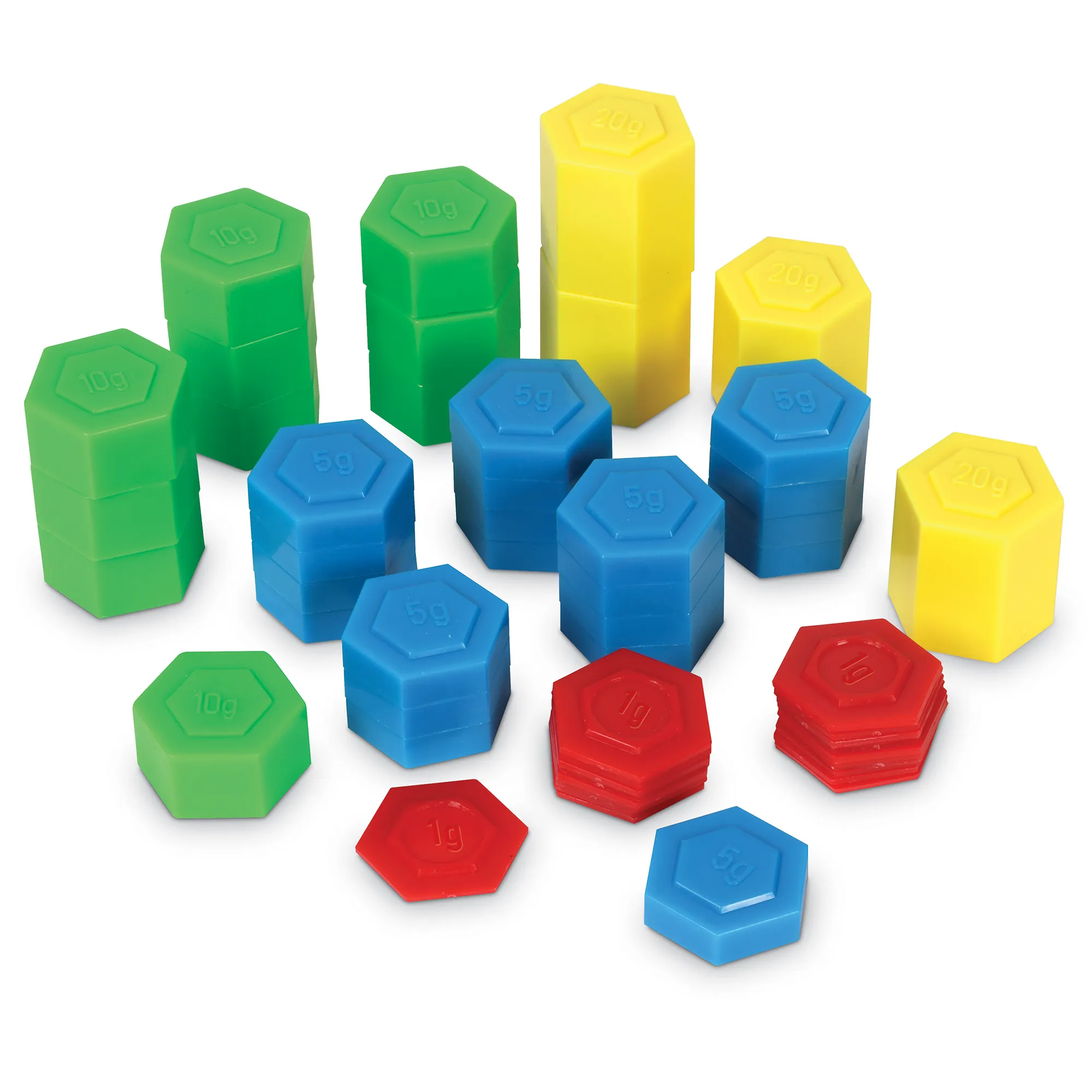 Learning Resources Puzzle Hexagram® Metric Weight Set - Image 3
