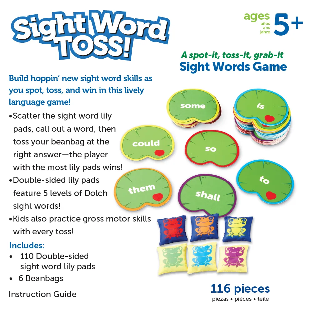 Learning Resources Puzzle Sight Words Toss - Image 2