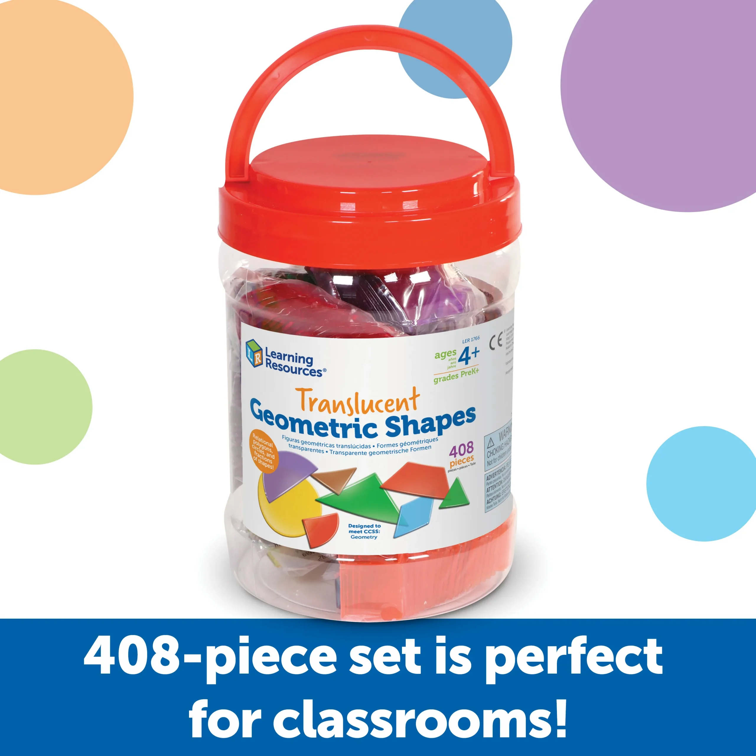 Learning Resources Puzzle Translucent Geometric Shapes - Image 5