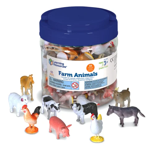 Learning Resources Puzzle Farm Animal Counters, Set of 60