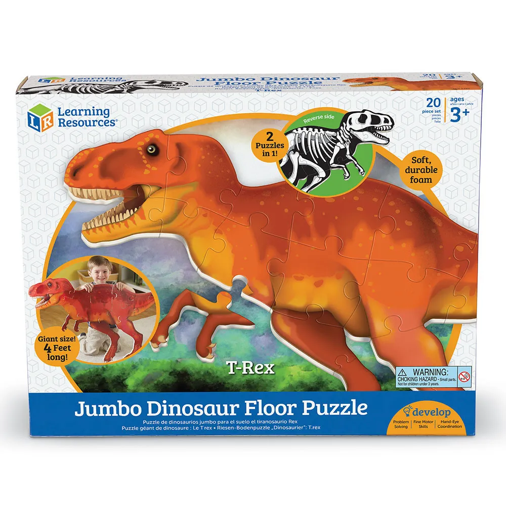 Learning Resources Puzzle Jumbo Dinosaur Floor Puzzle T-Rex - Image 6