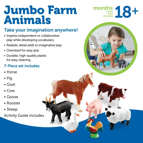 Alternative view of Learning Resources Puzzle Jumbo Farm Animals