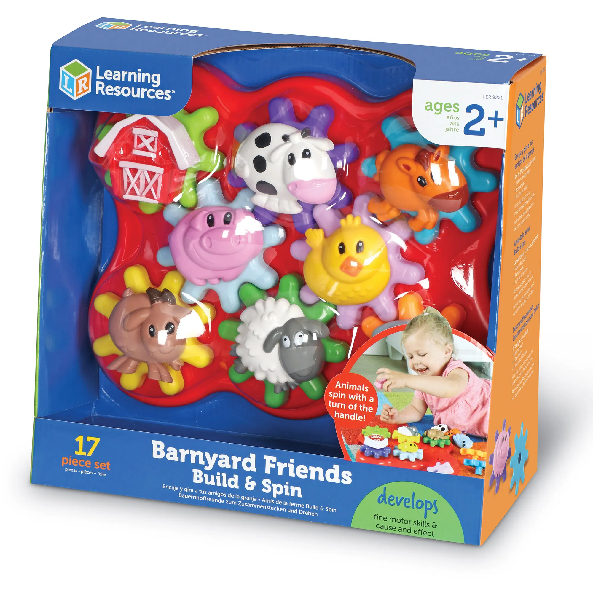 Learning Resources Puzzle Barnyard Friends Build & Spin - Image 3
