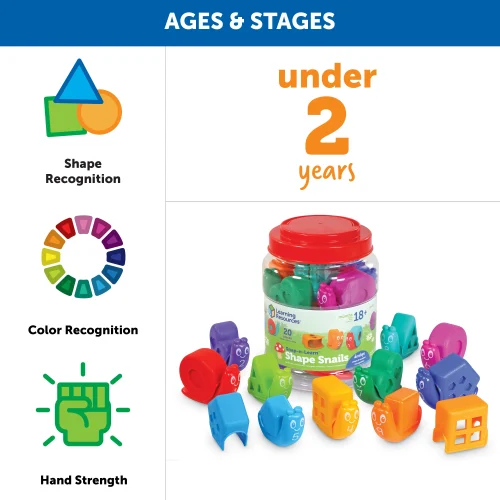 Alternative view of Learning Resources Puzzle Snap-n-Learn™ Shape Snails
